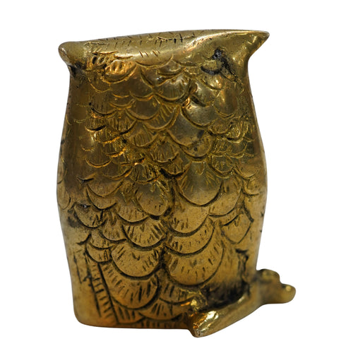 Pure Brass Handcrafted Owl Statue Sculpture 313g Pack of 1