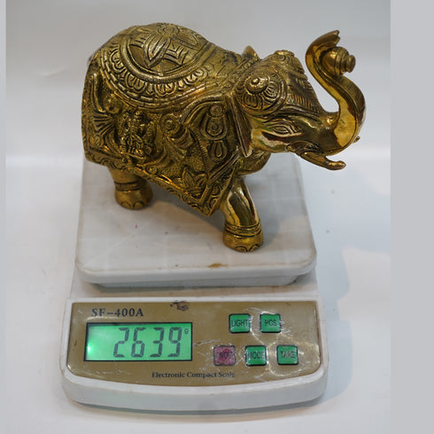 Brass Elephant Statue for Home 2639g Pack of 1