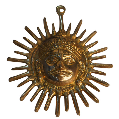 Decorative Sun Idol Face in Brass 600g Set of 1
