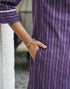 Sudathi Purple Cotton Sequence Straight Kurta Set With Dupatta