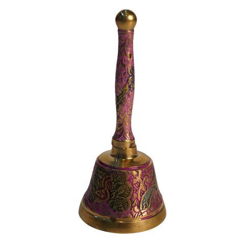 Brass Hand Bell with Peacock Design 162g Set of 1