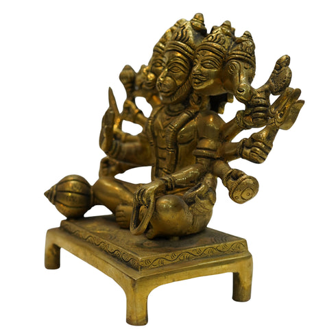 Brass Panchmukhi Hanuman Idol 2162g