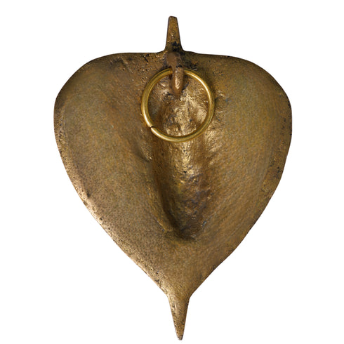 Brass Ganesha Wall Hanging on Peepal Leaf 273g Set of 1