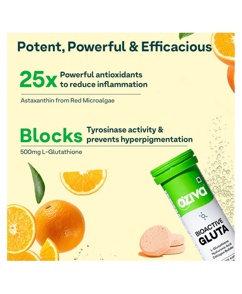 OZiva Gluta Fizzy Orange Zing | 1 Month Pack