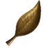Handcrafted Brass Leaf Shape Plate 242g Set of 2