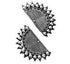 Oxidized Silver Earrings Half Moon Geometric Tribal Design