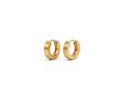 Men's Stainless Steel Huggie Hoop Earrings