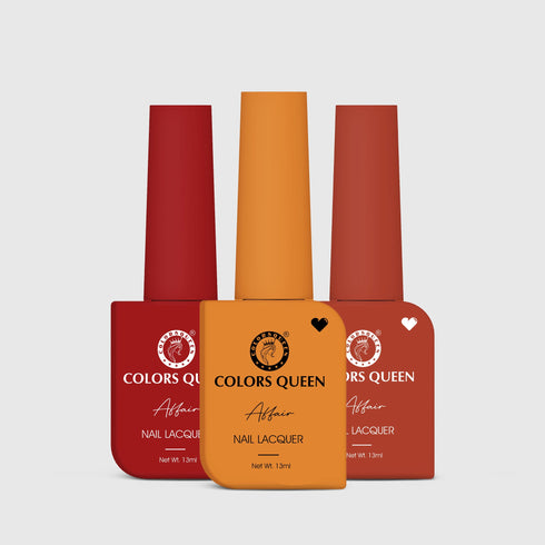 Colors Queen Affair Matte Nail Paint Set of 3 – Highly Pigmented Enamel