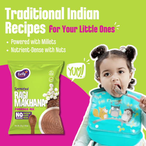 Early Foods Trial Pack Sprouted Ragi and Makhana Porridge Mix