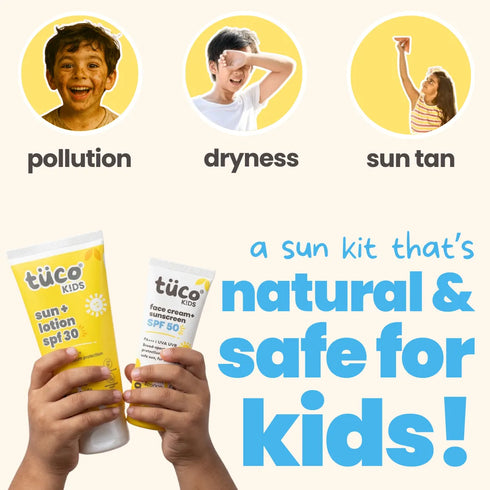 Tuco Complete Sun Protection Kit : Sun Lotion + Sunscreen (SPF 50)