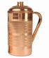 Heavy Copper Water JUG with 5 Glass
