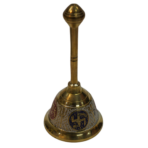 Brass Pooja Hand Bell (Ghanti) 258g Set of 1