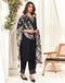 Sudathi Black Cotton Sequence Straight Kurta Set With Dupatta