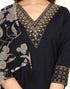Sudathi Black Cotton Sequence Straight Kurta Set With Dupatta