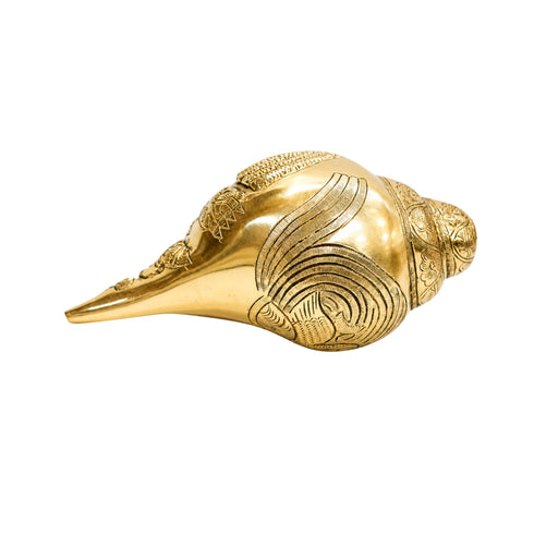 Brass Vishnu Lakshmi Shankh (Conch) 1137g