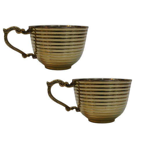 Brass Beautiful Liner Tea Cup 248g Set of 2