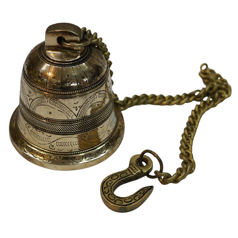 Traditional Brass Hanging Bell 1341g Set of 1