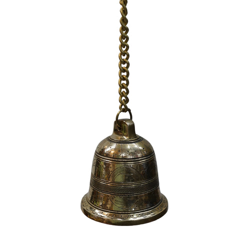Traditional Brass Hanging Bell 1341g Set of 1