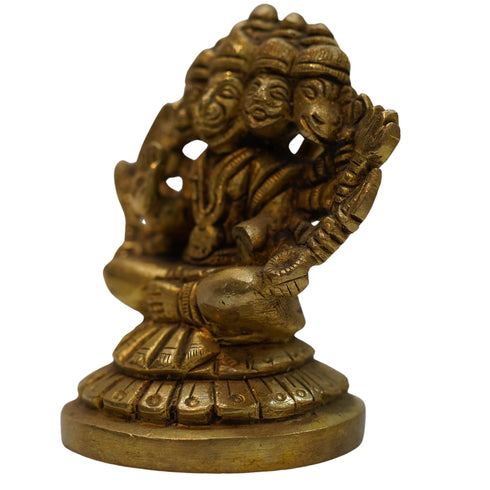 Brass Panchmukhi Hanuman Bajrangbali Idol 434g