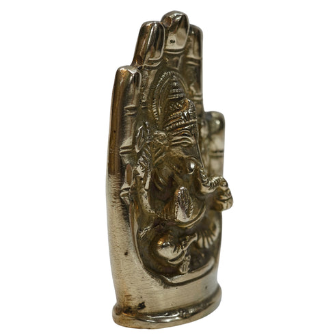 Brass Hand Ganesh Idol 371g Set of 1