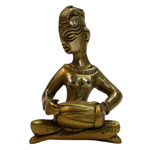 Brass Rajasthani playing Dholak 245g Set of 1