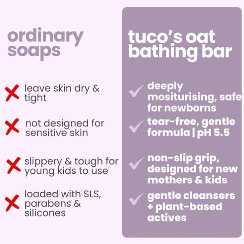 Tuco oat bathing bar pack of 4