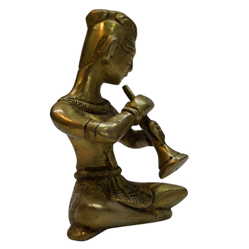 Brass Rajasthani playing Flute 225g Set of 1