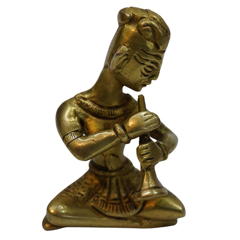 Brass Rajasthani playing Flute 225g Set of 1