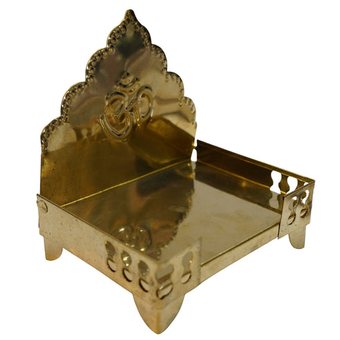 Brass Singhasan with Om Design 195g Set of 1