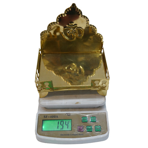 Brass Singhasan with Om Design 195g Set of 1