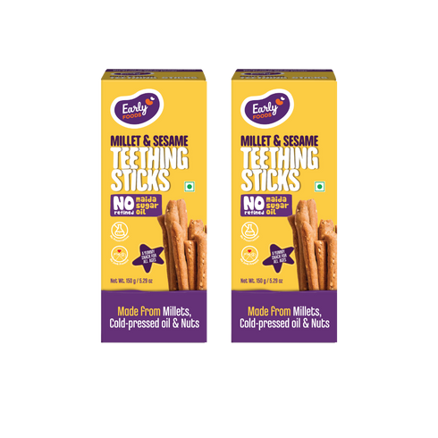 Early Foods Pack of 2 Millet Sesame Teething Sticks