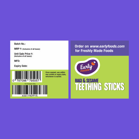 Early Foods Ragi and Sesame Teething Sticks