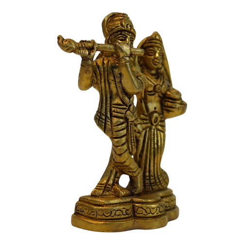 Brass Mini Radha Krishna Decorative Murti 417g