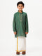 Ramraj Cotton Boys Emerald Full Sleeves Dark Green Kurta with Dhoti Combo