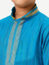 Ramraj Cotton Boys Emerald Full Sleeves Sky Blue Kurta with Dhoti Combo