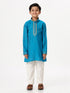 Ramraj Cotton Boys Emerald Sky Blue Kurta with Pyjama Pant Combo EMD2