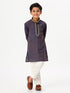 Ramraj Cotton Boys Emerald Navy Kurta with Pyjama Pant Combo EMD6
