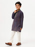 Ramraj Cotton Boys Emerald Navy Kurta with Pyjama Pant Combo EMD6