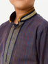 Ramraj Cotton Boys Emerald Navy Kurta with Pyjama Pant Combo EMD6