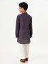 Ramraj Cotton Boys Emerald Navy Kurta with Pyjama Pant Combo EMD6