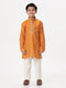 Ramraj Cotton Boys Emerald Orange Kurta with Pyjama Pant Combo EMD3