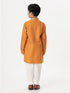 Ramraj Cotton Boys Emerald Orange Kurta with Pyjama Pant Combo EMD3