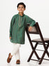 Ramraj Cotton Boys Emerald Dark Green Kurta with Pyjama Pant Combo EMD7