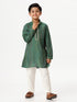Ramraj Cotton Boys Emerald Dark Green Kurta with Pyjama Pant Combo EMD7