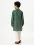 Ramraj Cotton Boys Emerald Dark Green Kurta with Pyjama Pant Combo EMD7