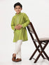 Ramraj Cotton Boys Emerald Parrot Green Kurta with Pyjama Pant Combo EMD5