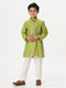 Ramraj Cotton Boys Emerald Parrot Green Kurta with Pyjama Pant Combo EMD5