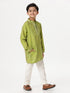 Ramraj Cotton Boys Emerald Parrot Green Kurta with Pyjama Pant Combo EMD5