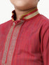 Ramraj Cotton Boys Emerald Red Kurta with Pyjama Pant Combo EMD4