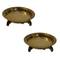 Traditional Brass Chowki Plate 180g Set of 2